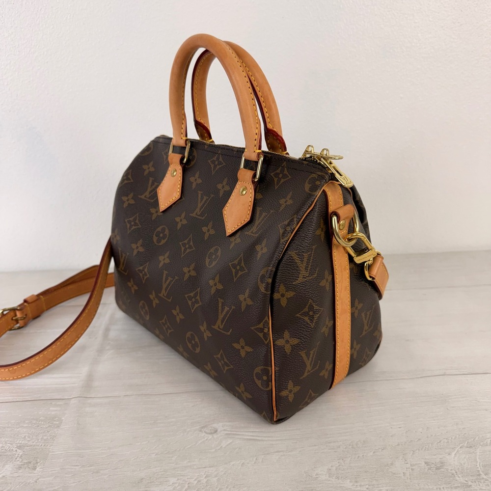 Louis Vuitton Speedy Bandouliere 25 Brown Monogram Shoulder Crossbody Bag - Picture 14 of 16